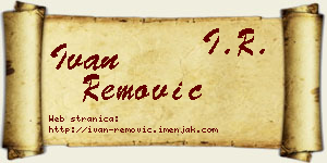 Ivan Remović vizit kartica